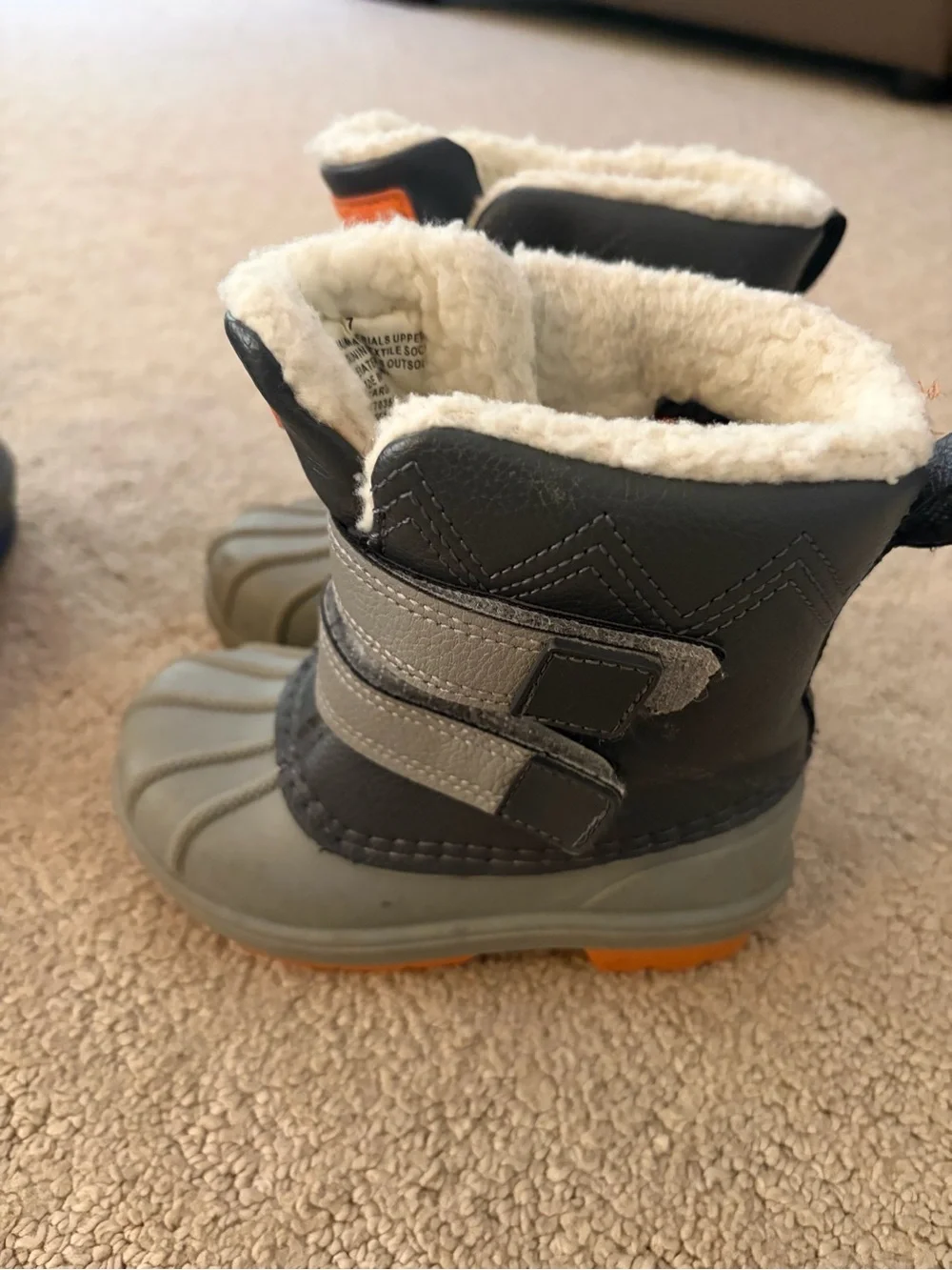 Cat & Jack Insulated Snow Boots (Gray/Yellow) – Size C7